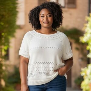 Kate Spade Cream Knit Sweater - Elevated casual Wear - Size XL